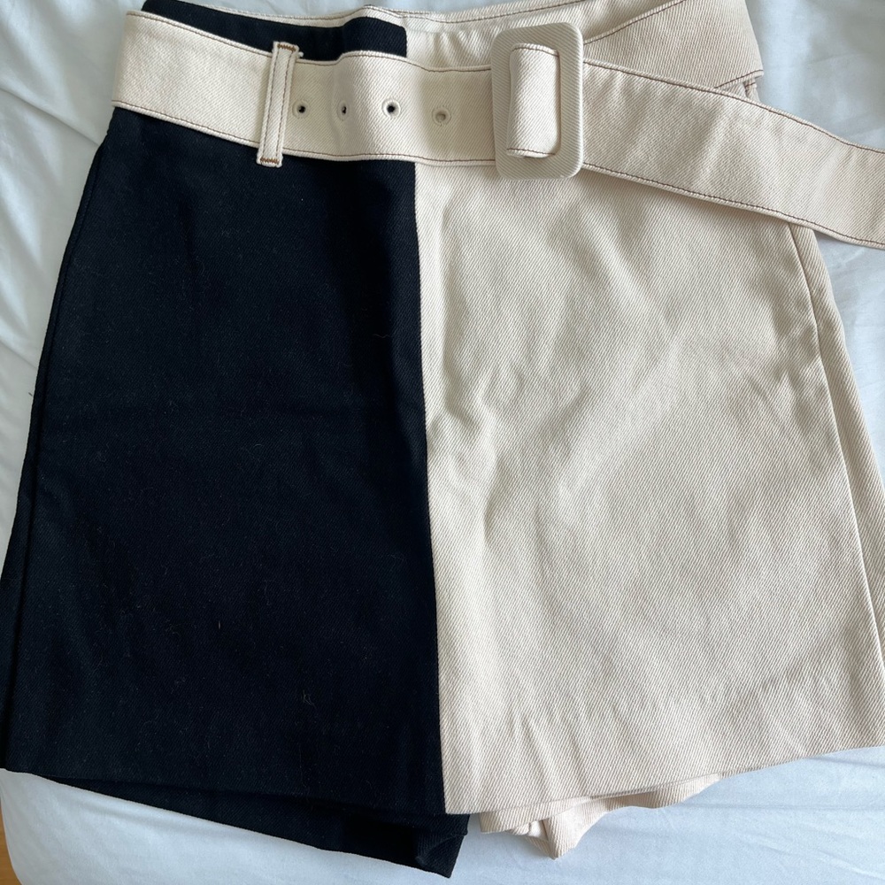 Nanushka Susan Skirt Black and Cream Size XS